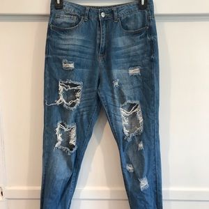 Forever 21 Distressed Boyfriend Jeans